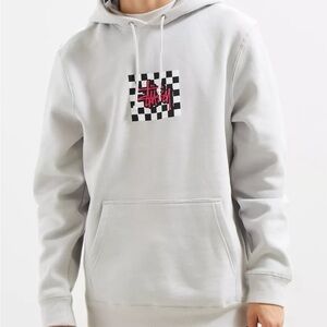 STUSSY men’s checkered hoodie size Medium